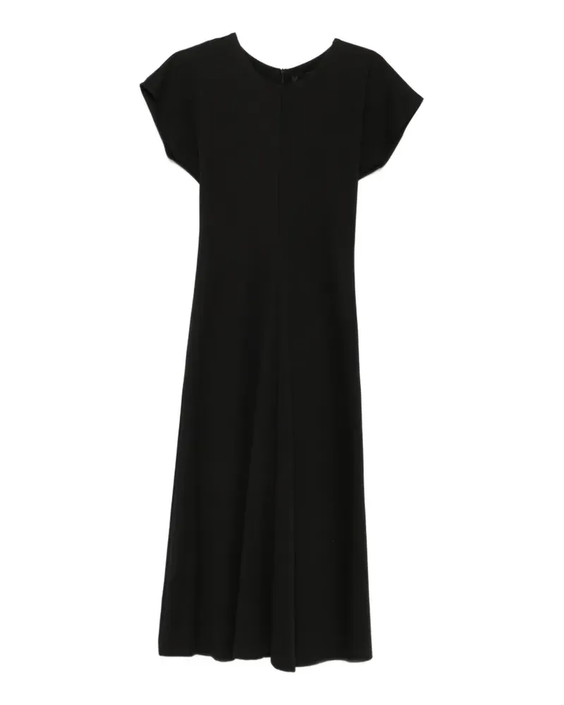 Dixie Kurzärmeliges Maxikleid in A-Linie - Schwarz Schwarz