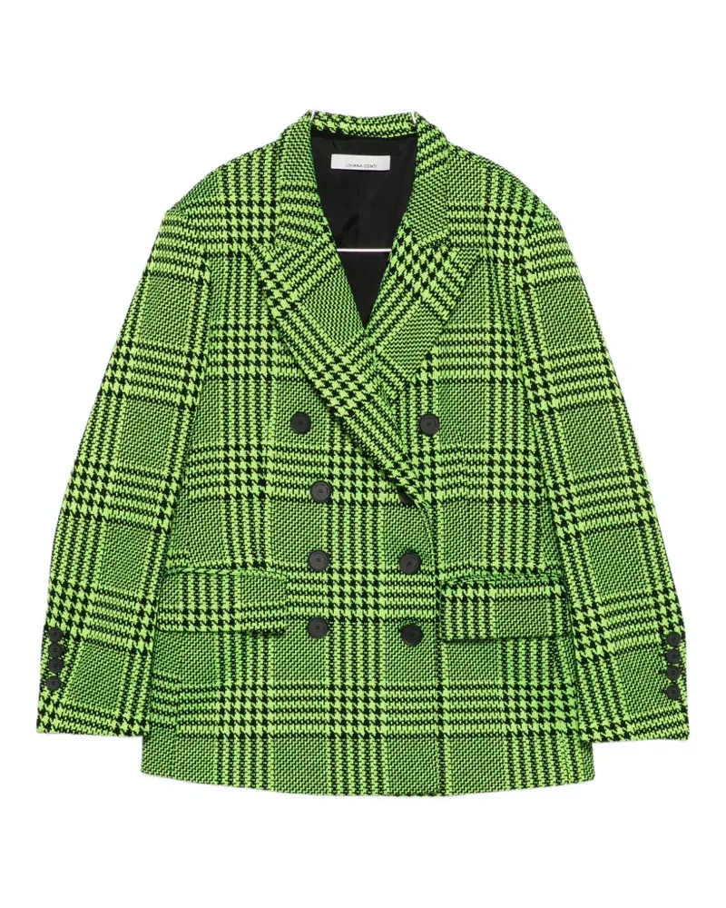 Liviana Conti double-breasted check-pattern blazer - Grün Grün