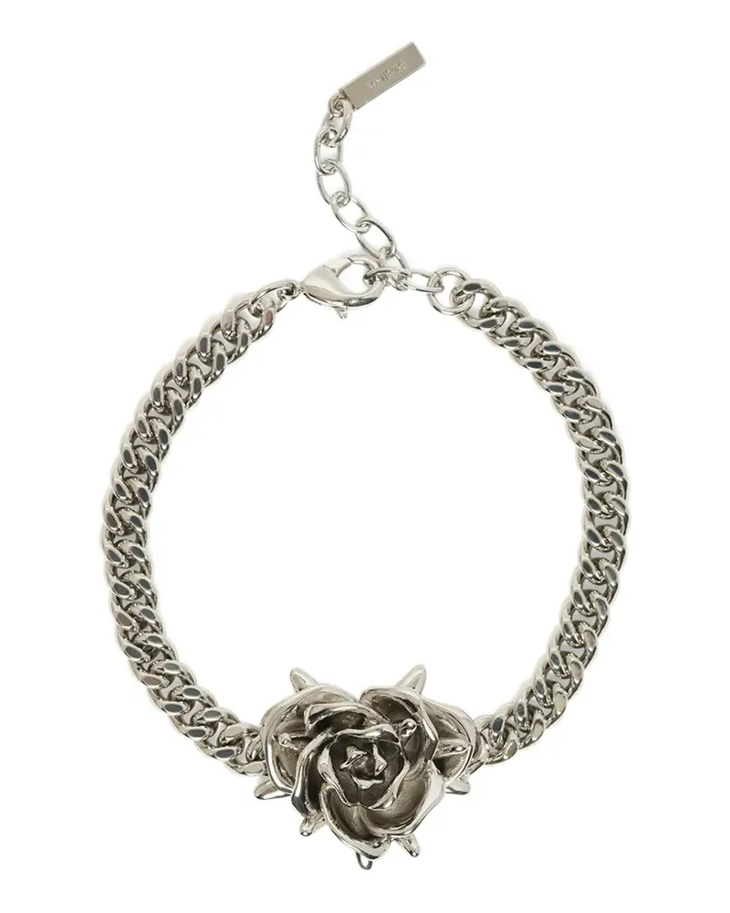 WE 11 DONE spiky rose-detail bracelet - Silber Silber