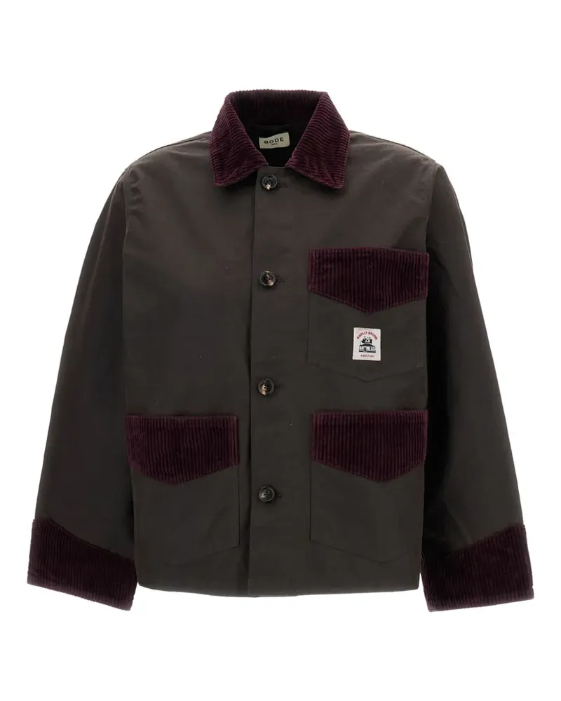 BODE Jacke mit aufgesetzten Taschen aus Cord - Braun Braun