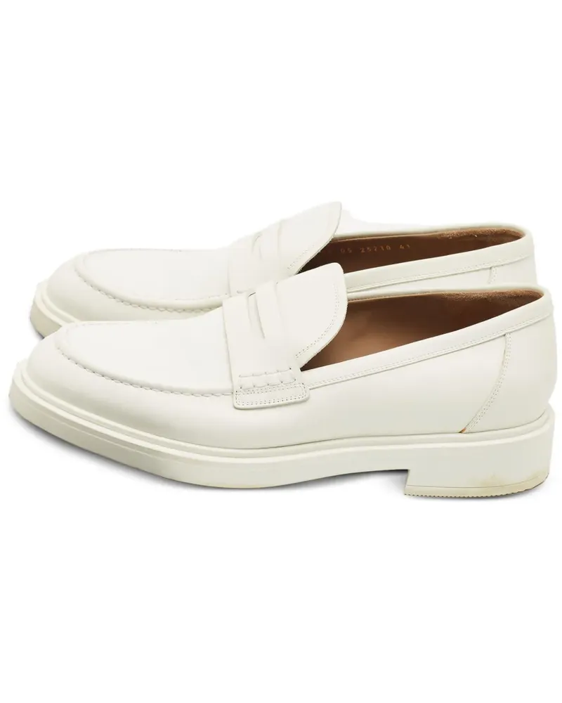 Gianvito Rossi leather slip-on loafer - Weiß Weiß