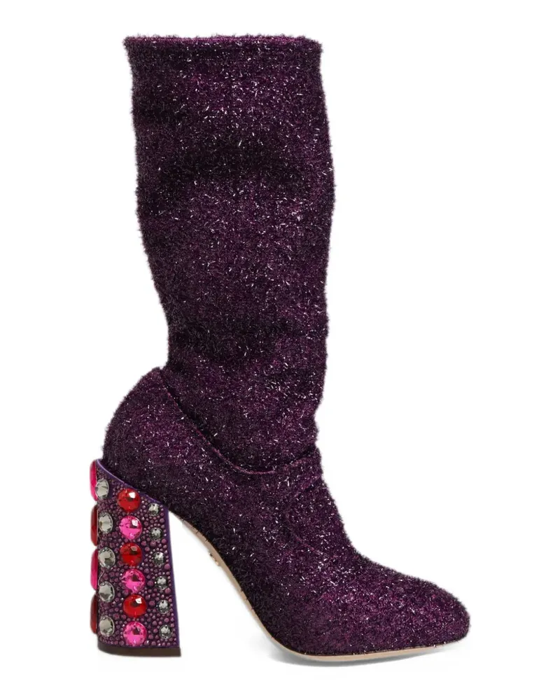 Dolce & Gabbana crystal-embellished boots - Violett Violett