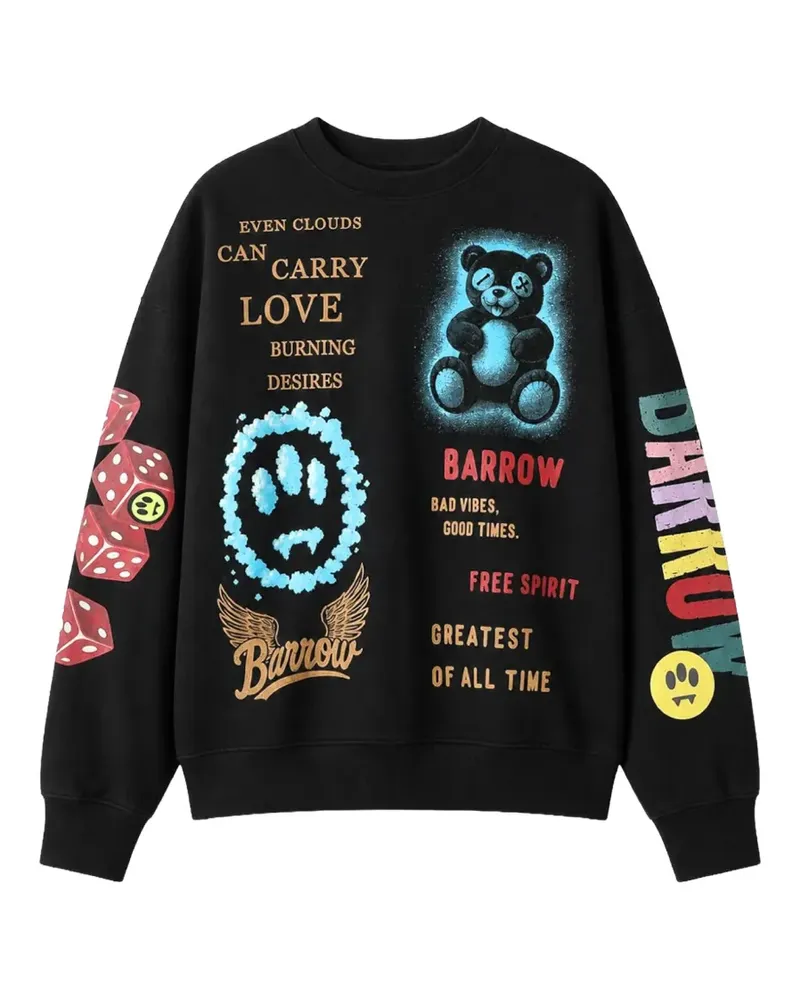 BARROW Sweatshirt mit grafischem Print - Schwarz Schwarz