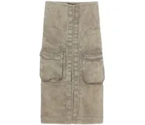 Midirock mit aufgesetzten Taschen - Grün