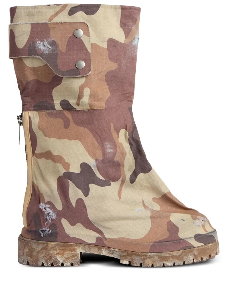 FourTwoFour on Fairfax Dragon Rider Camo Stiefel - Braun Braun