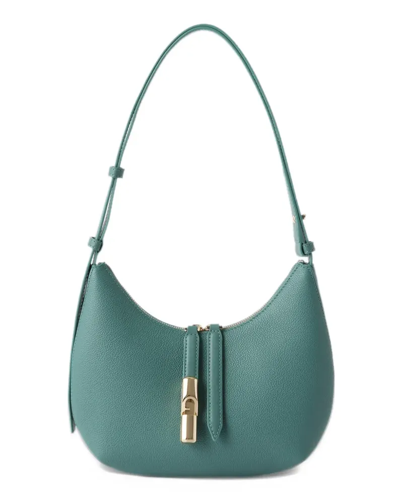 Furla Kleine Schultertasche aus gekörntem Leder - Grün Grün
