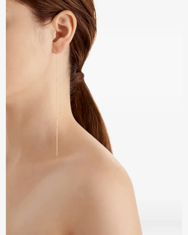 SHIHARA Construction Lines chain-link earring - Gold Gold