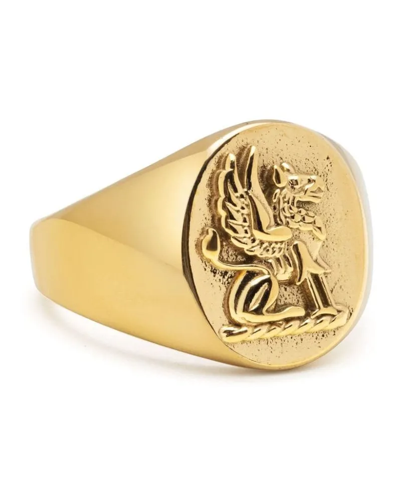 Nialaya Siegelring mit Löwenwappen - Gold Gold