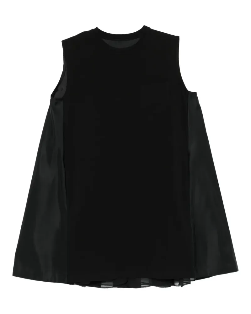 Sacai Ärmelloses Minikleid - Schwarz Schwarz