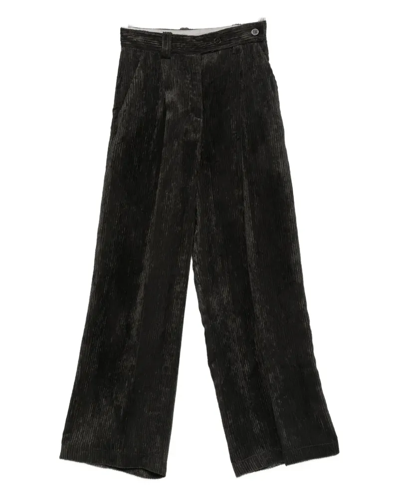 ALYSI corduroy-texture trousers - Grau Grau
