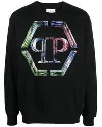 Philipp Plein Sweatshirt mit Logo-Print Schwarz