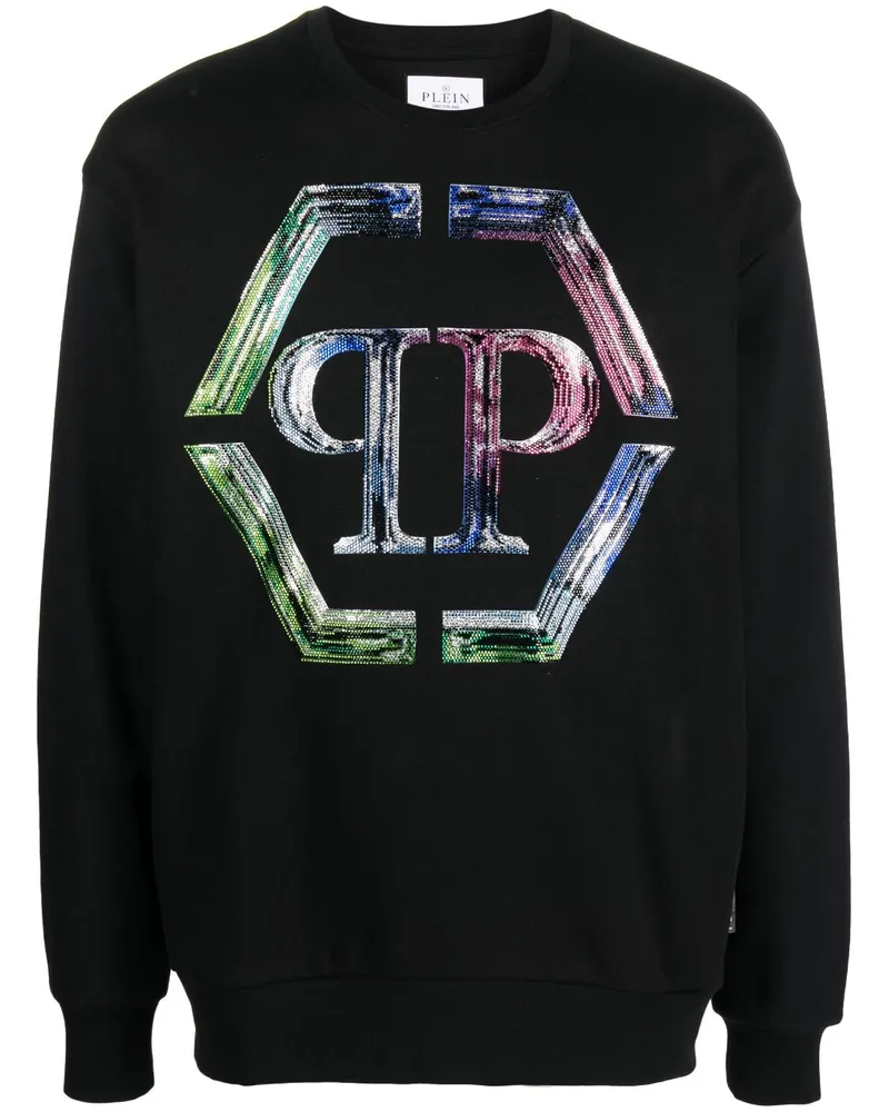 Philipp Plein Sweatshirt mit Logo-Print Schwarz