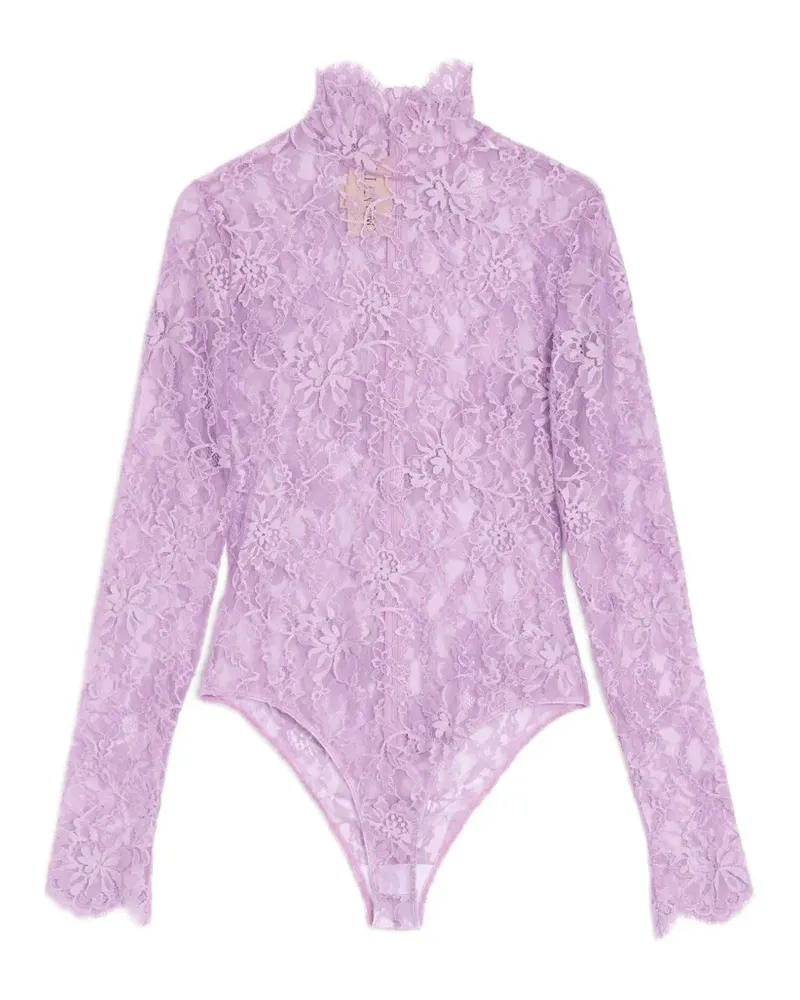 Valentino Garavani Body aus Blumenspitze - Violett Violett