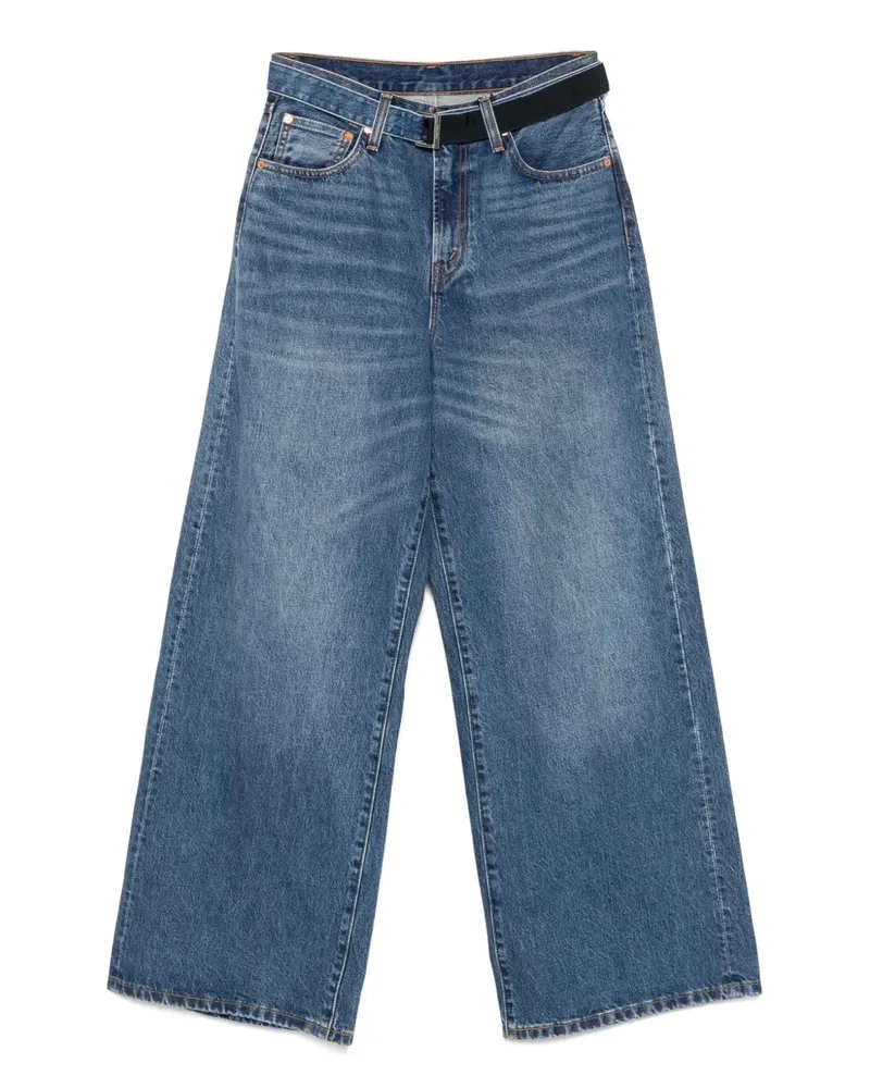 Sacai Jeans mit weitem Bein - Blau Blau