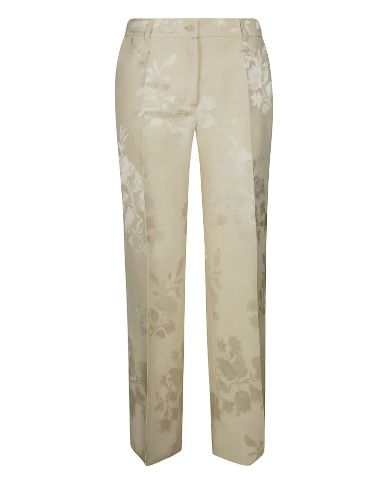 P.A.R.O.S.H. Gerade Hose mit Blumenmotiv - Nude Nude