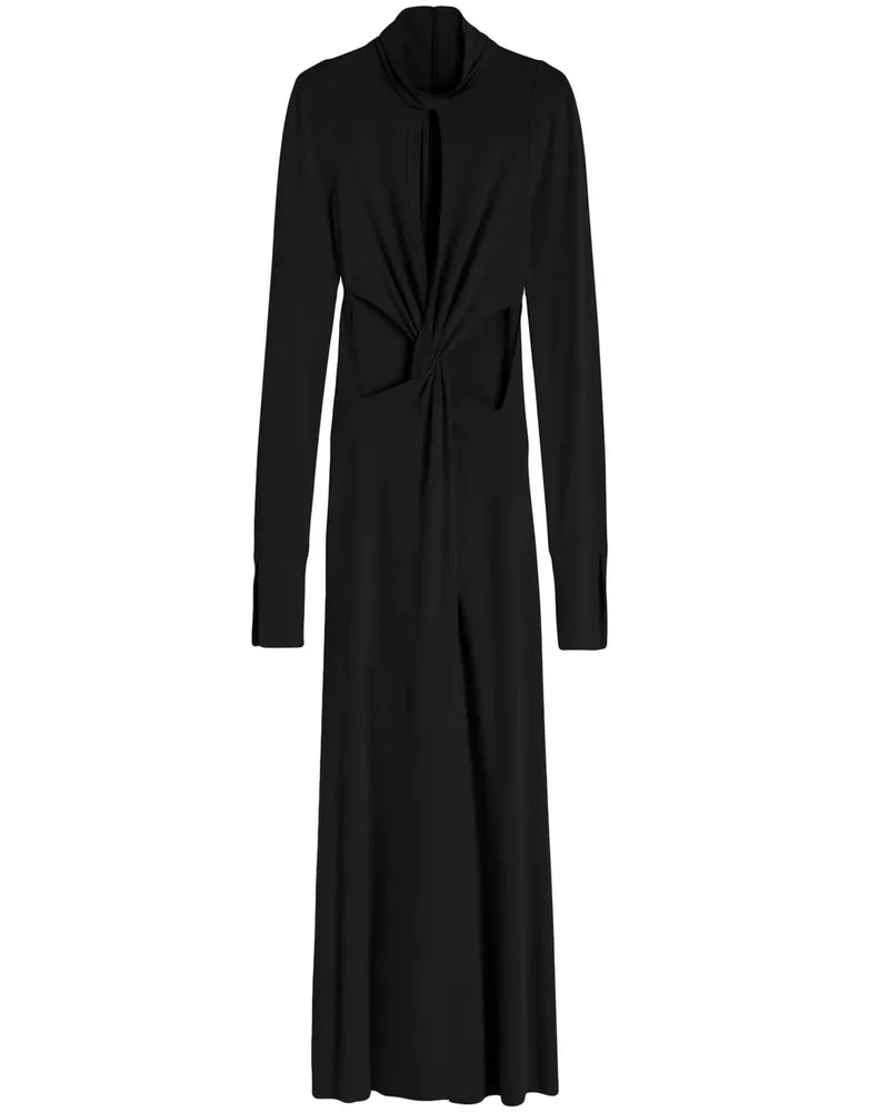 Victoria Beckham Drapiertes Maxikleid - Schwarz Schwarz
