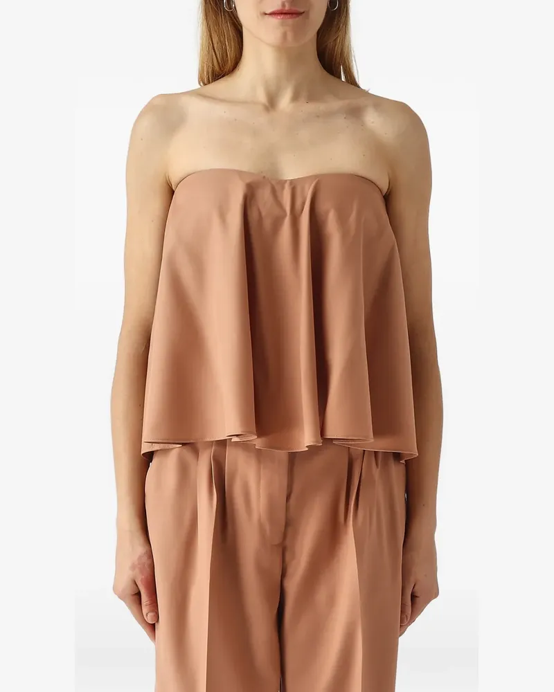Twin-Set strapless tiered top - Nude Nude