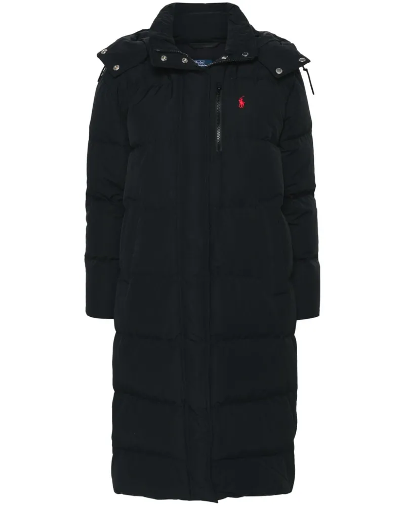 Ralph Lauren Mantel mit Polo Pony-Stickerei - Schwarz Schwarz
