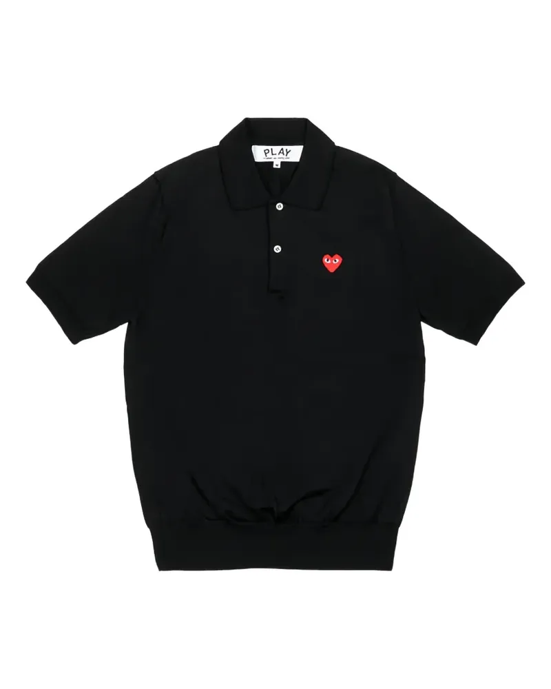 Comme des Garçons Poloshirt mit Herz-Patch - Schwarz Schwarz