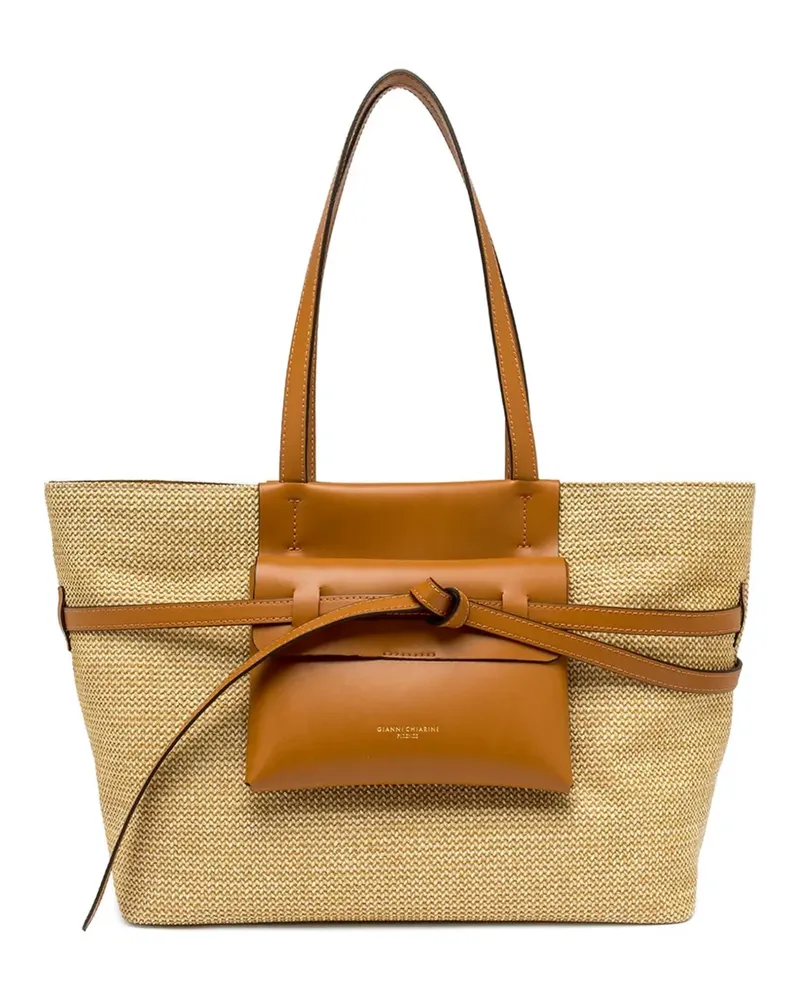 Gianni Chiarini Belty woven tote bag - Nude Nude