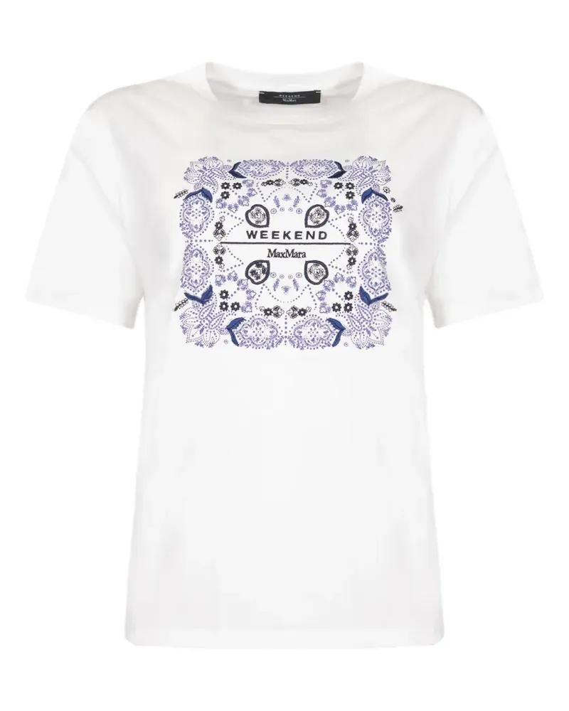 Max Mara printed T-shirt - Weiß Weiß