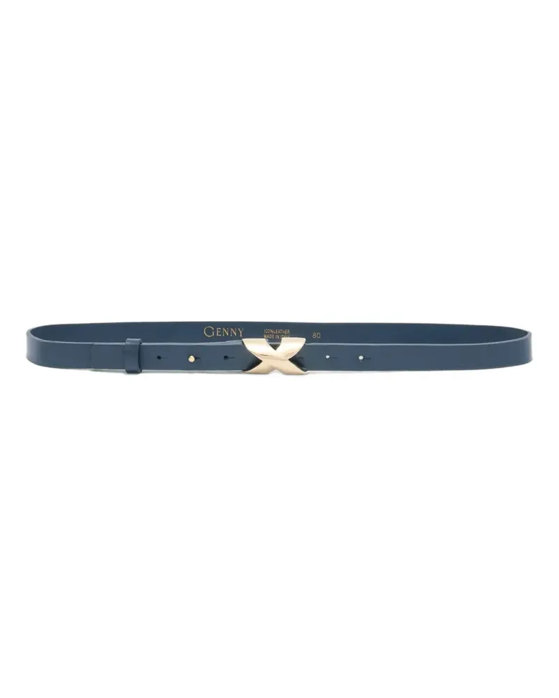 Genny twisted leather belt - Schwarz Schwarz