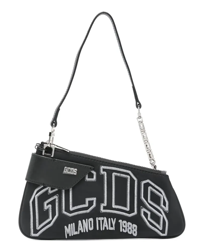 GCDS Comma Notte Schultertasche - Schwarz Schwarz