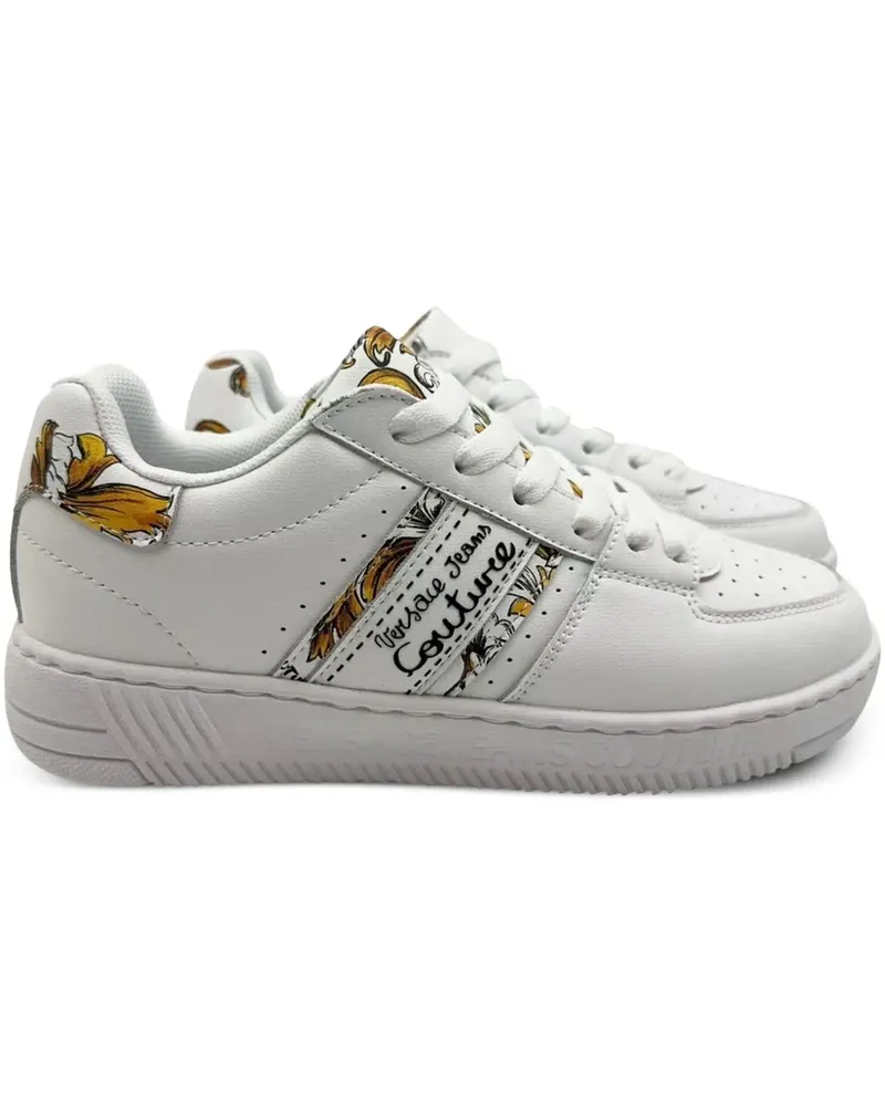 Versace Jeans Sneakers mit Barocco-Print - Weiß Weiß