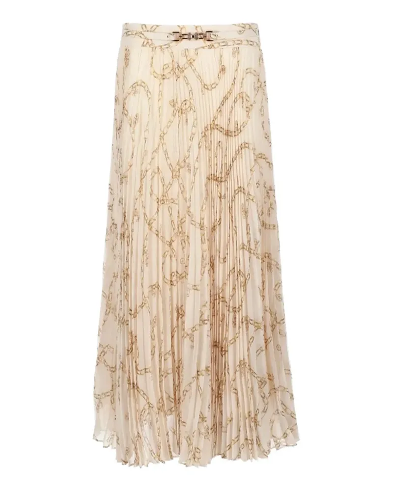 Zimmermann Faltenrock mit Ketten-Print - Nude Nude