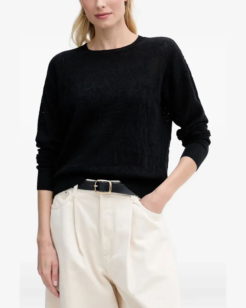 DKNY patterned knit sweater - Schwarz Schwarz