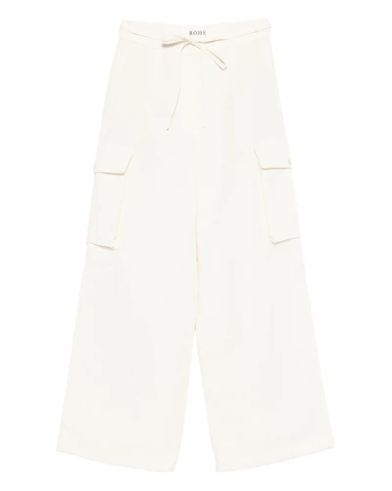 Róhe drawstring-waist cargo trousers - Weiß Weiß