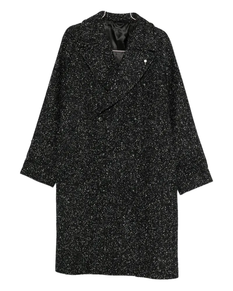 Luigi Bianchi Mantova double-breasted coat - Schwarz Schwarz