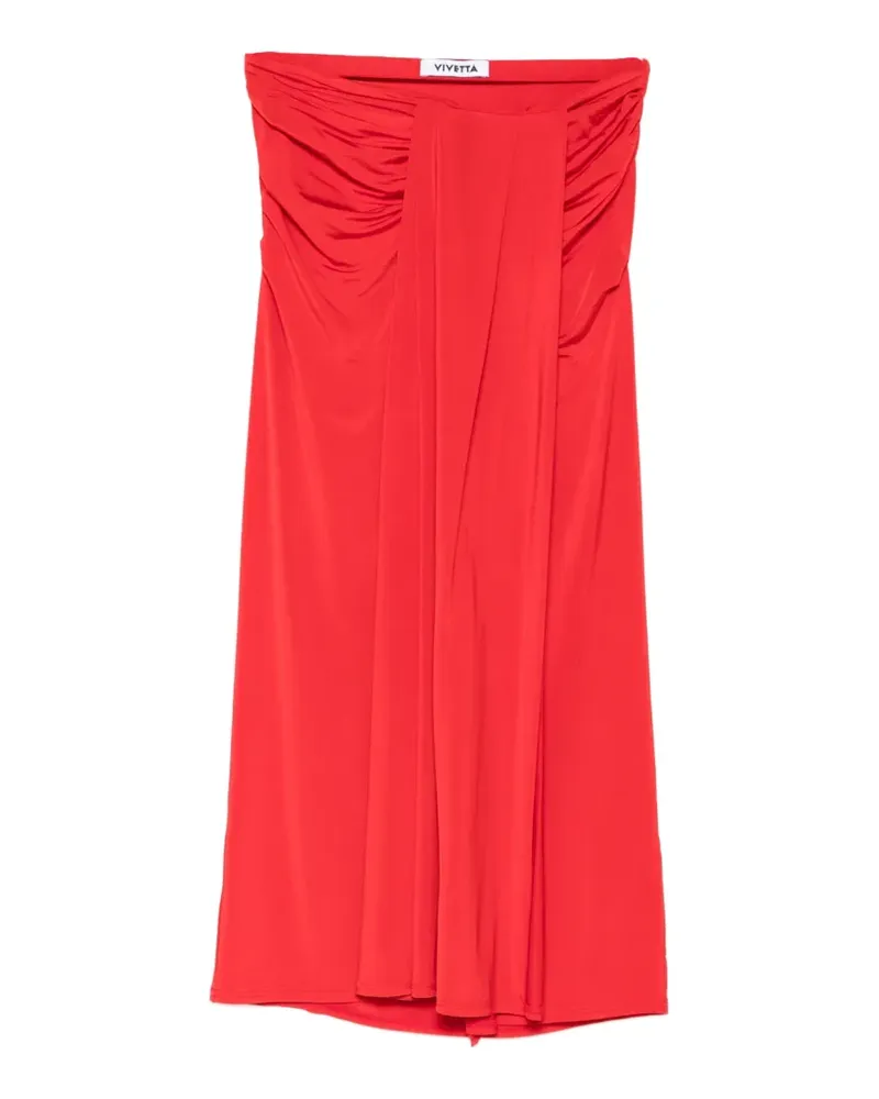 Vivetta ruched midi skirt - Rot Rot