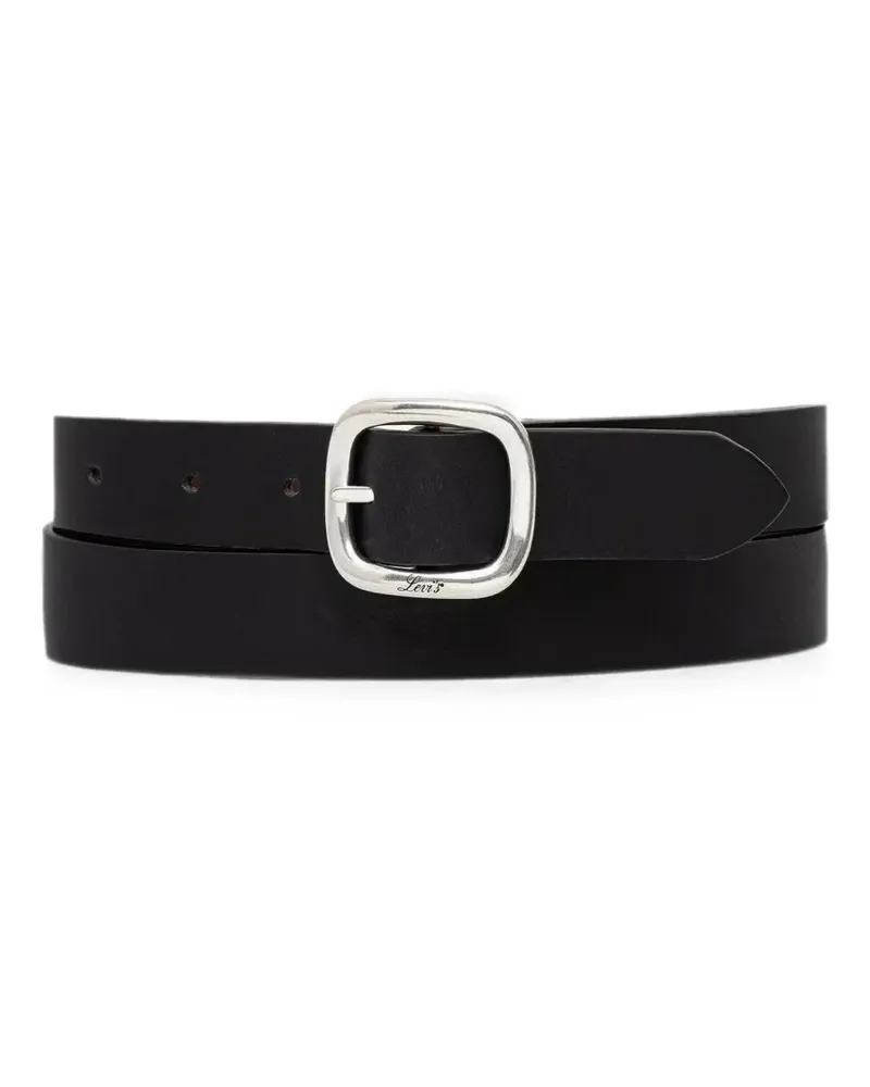 Levi's logo-engraved buckle belt - Schwarz Schwarz