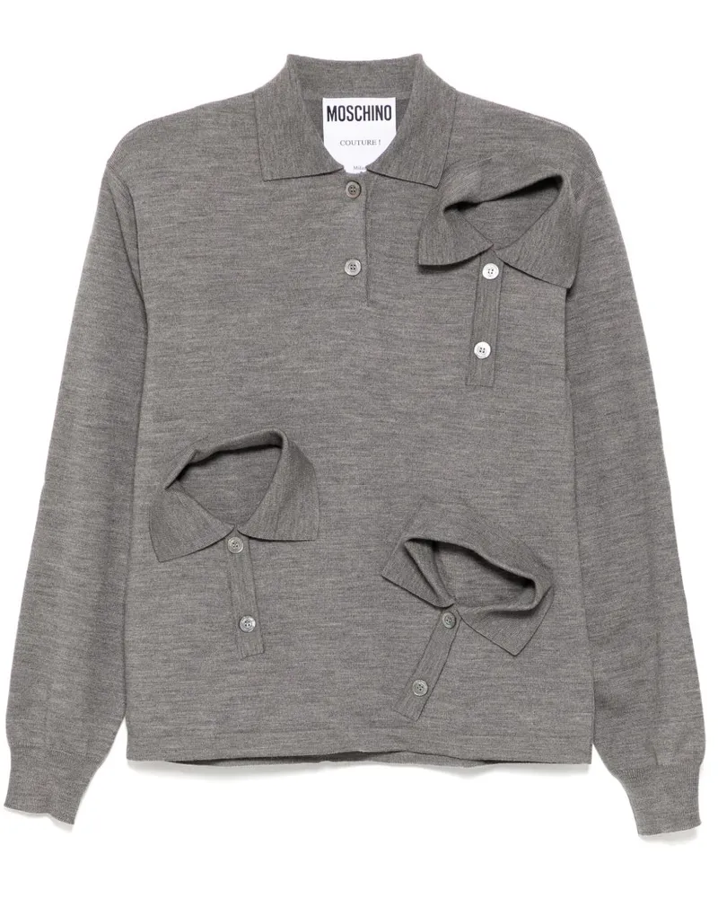Moschino Pullover im Layering-Look - Grau Grau