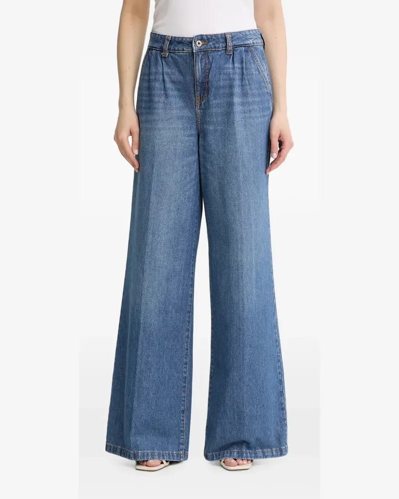 Fracomina pleated wide-leg jeans - Blau Blau