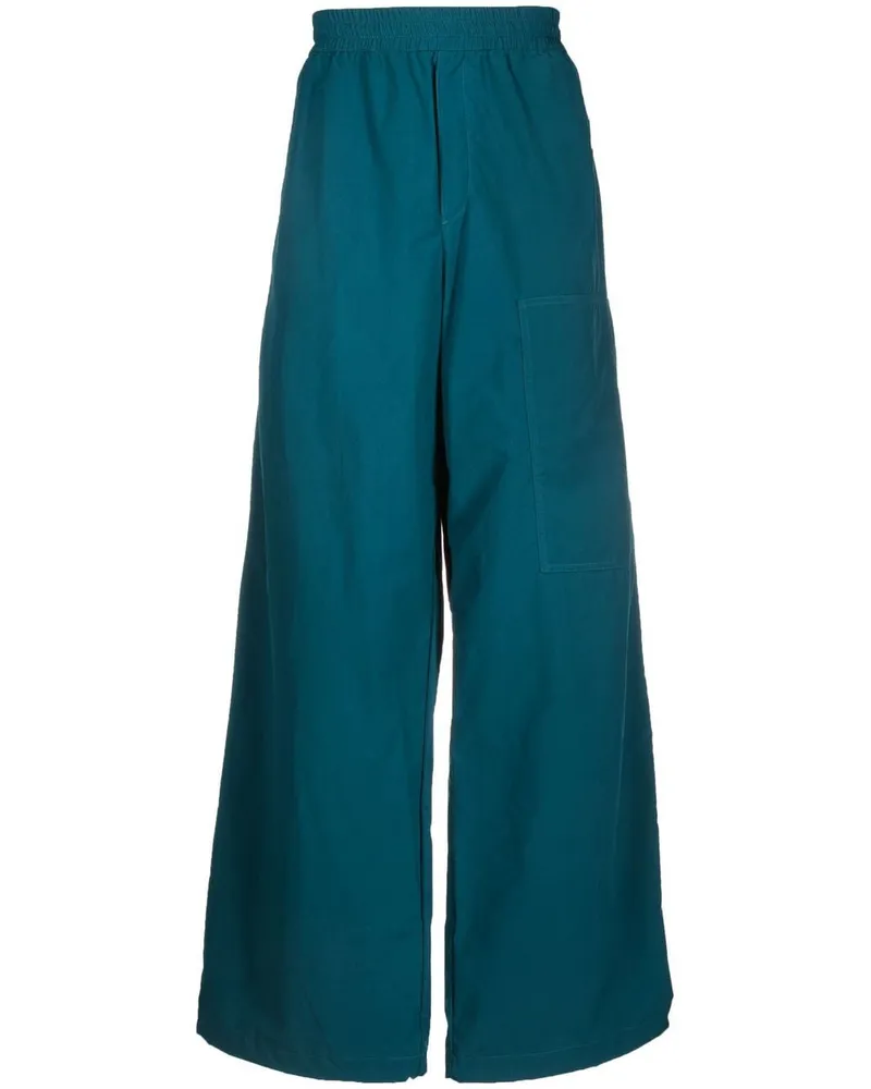 OFF-WHITE Weite Hose mit Stretchbund - Blau Blau