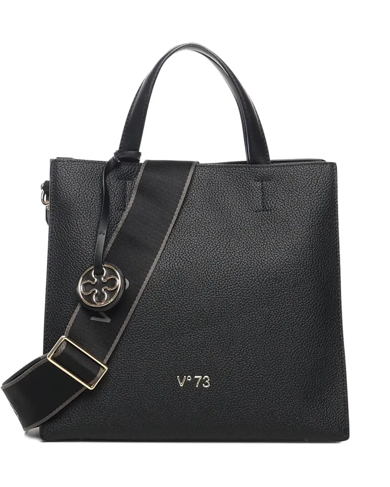 V°73 Blake Tote Bag mit Markenschild - Schwarz Schwarz