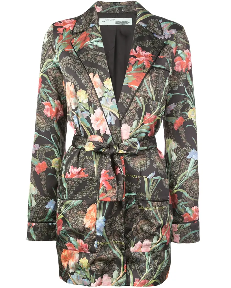 OFF-WHITE Jacke mit Blumenmuster - Schwarz Schwarz