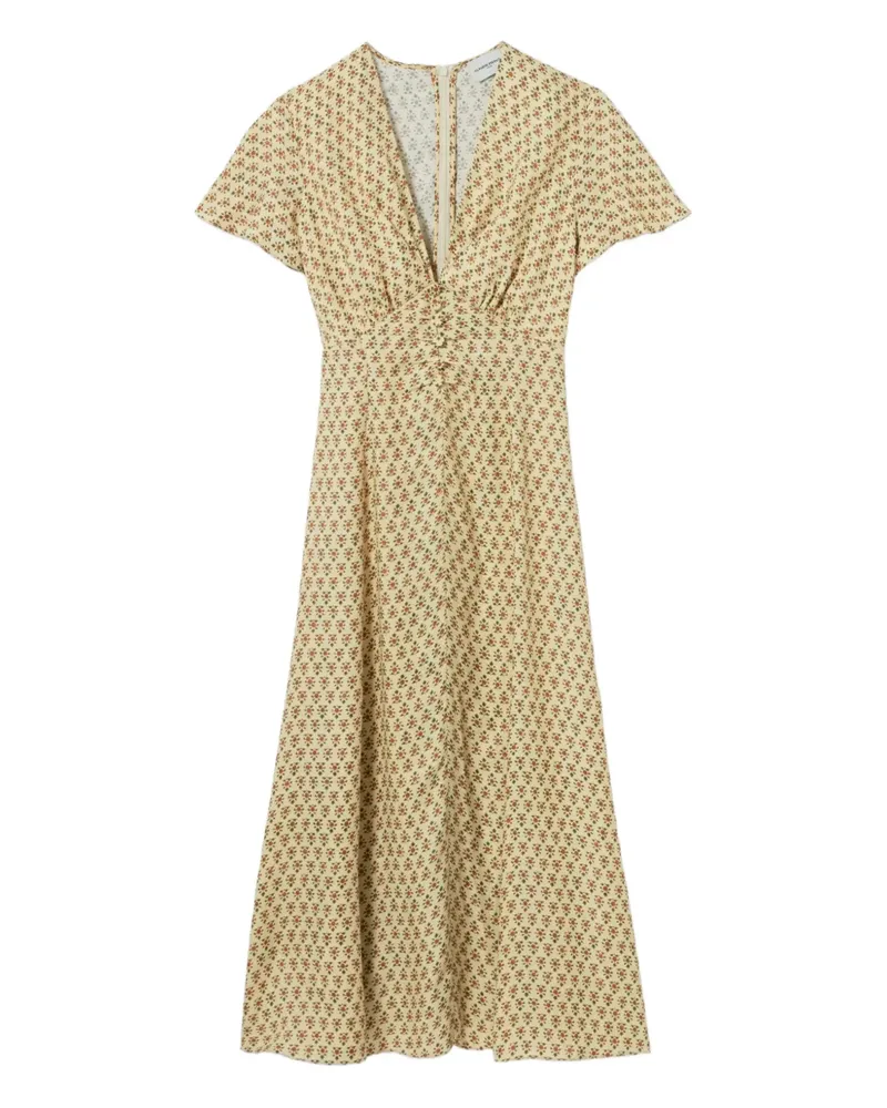 Claudie Pierlot Midikleid mit Print - Nude Nude