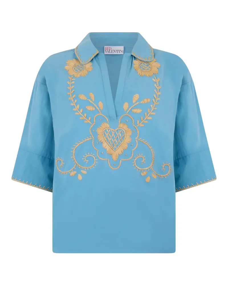 Valentino Garavani Bestickte Bluse - Blau Blau