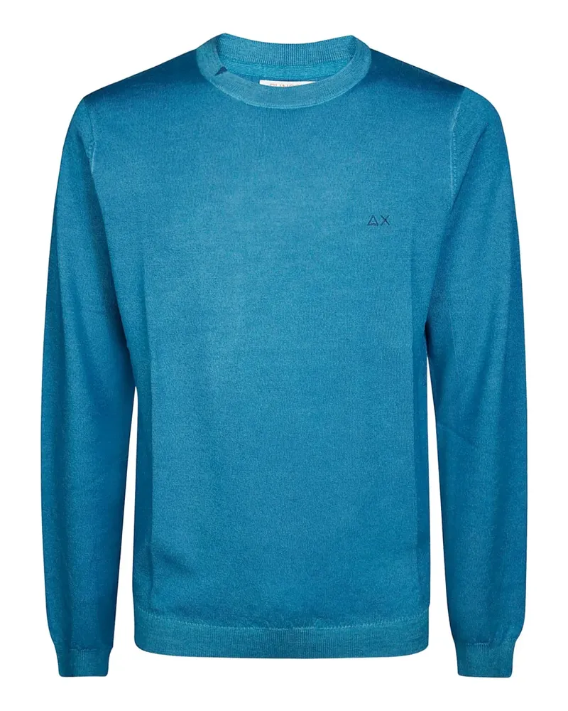 Sun68 Top mit Logo-Stickerei - Blau Blau