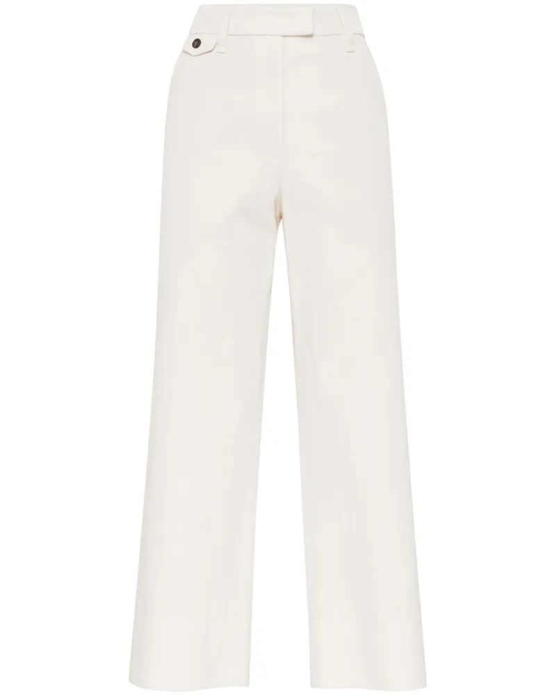 Brunello Cucinelli Klassische Cropped-Chino - Weiß Weiß