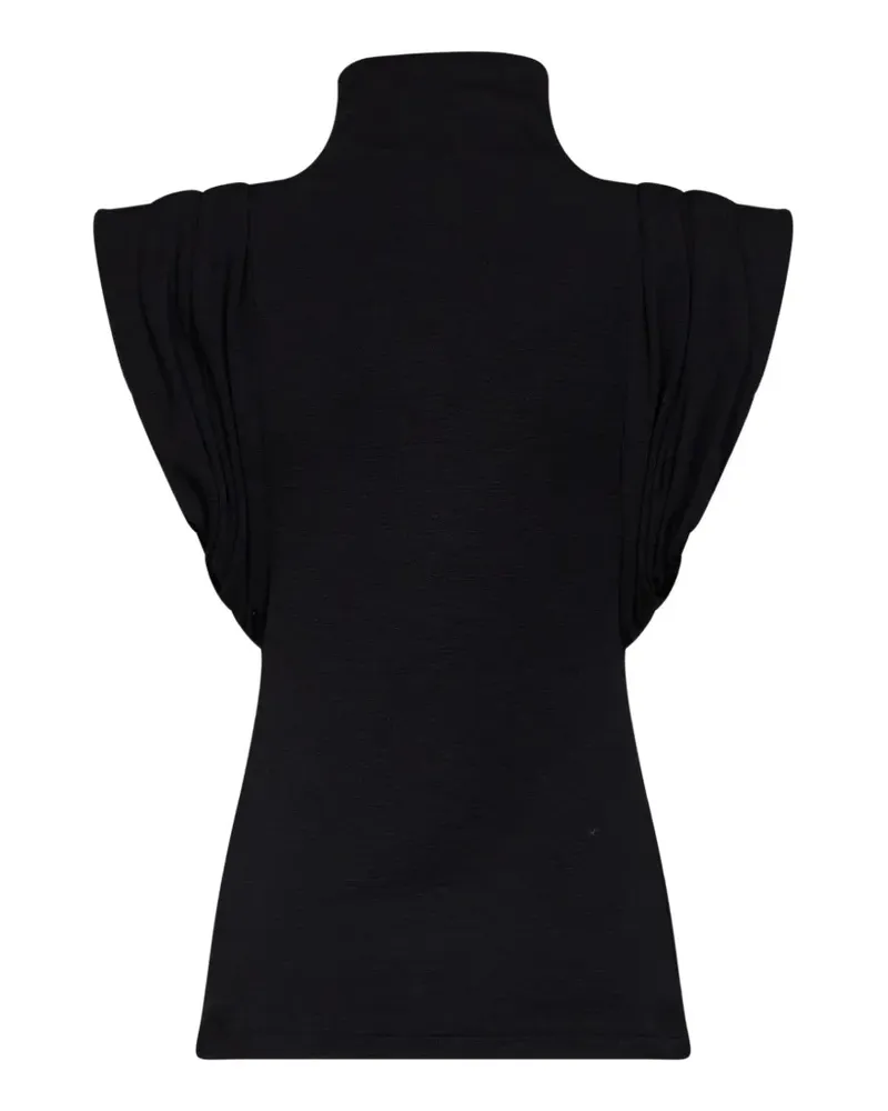 Thierry Mugler black jersey frame top - Schwarz Schwarz