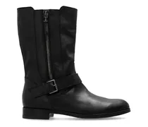 Stiefel aus Leder 20mm - Schwarz
