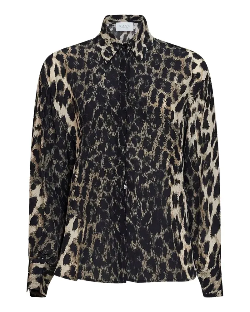 Kaos leopard-print shirt - Schwarz Schwarz