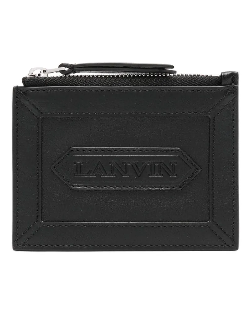 Lanvin Portemonnaie mit Logo-Patch - Schwarz Schwarz