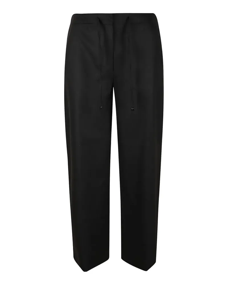 Max Mara Weite Hose mit Kordelzug - Schwarz Schwarz