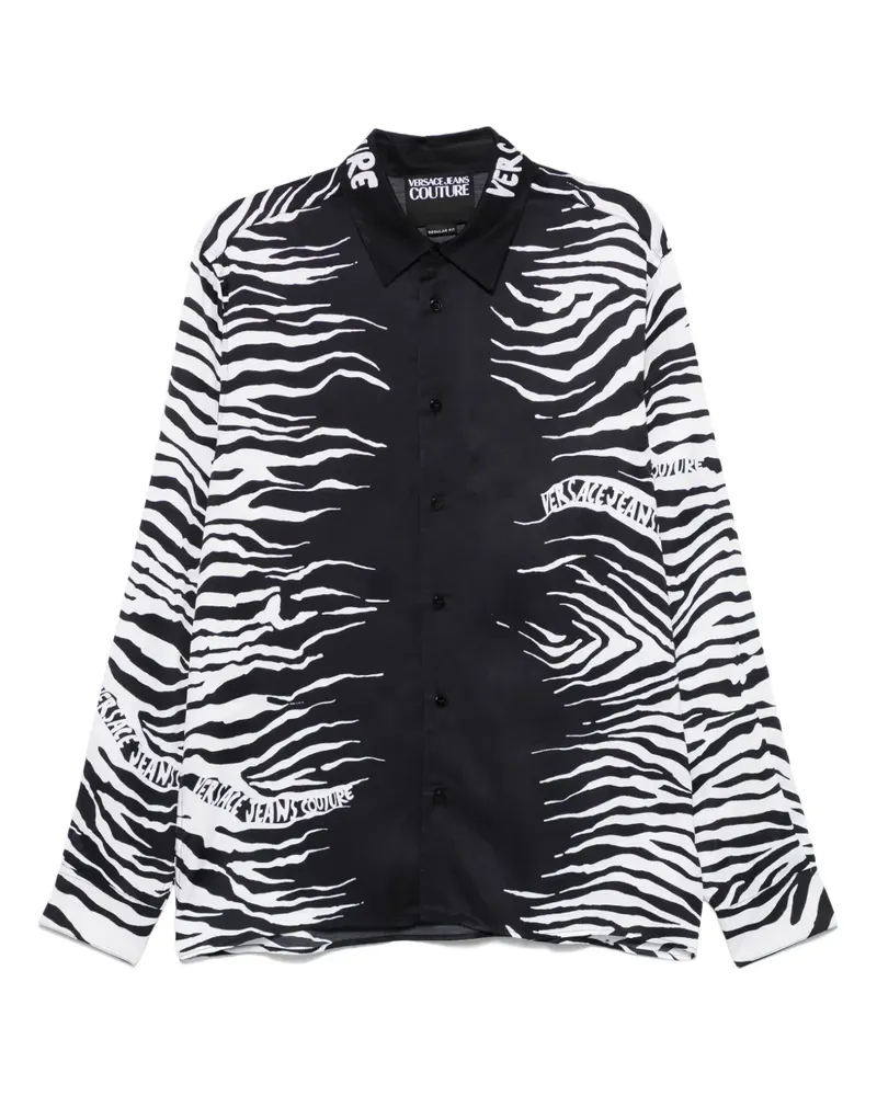 Versace Jeans Hemd mit Print - Schwarz Schwarz