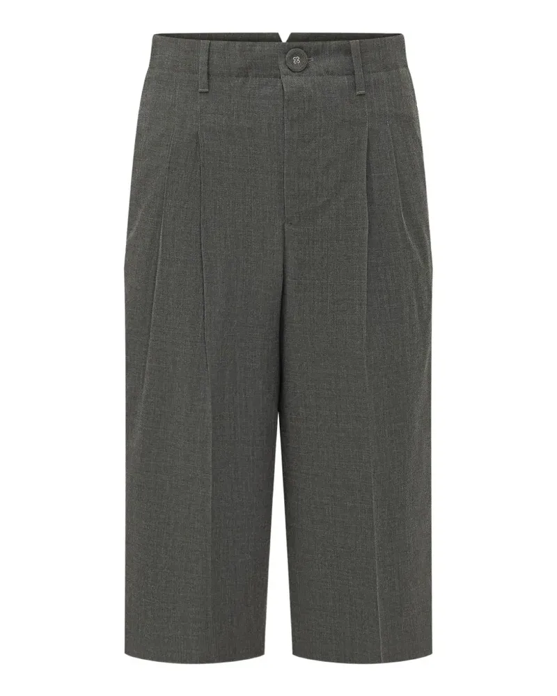 AMI Paris Shorts mit Bundfalten - Grau Grau